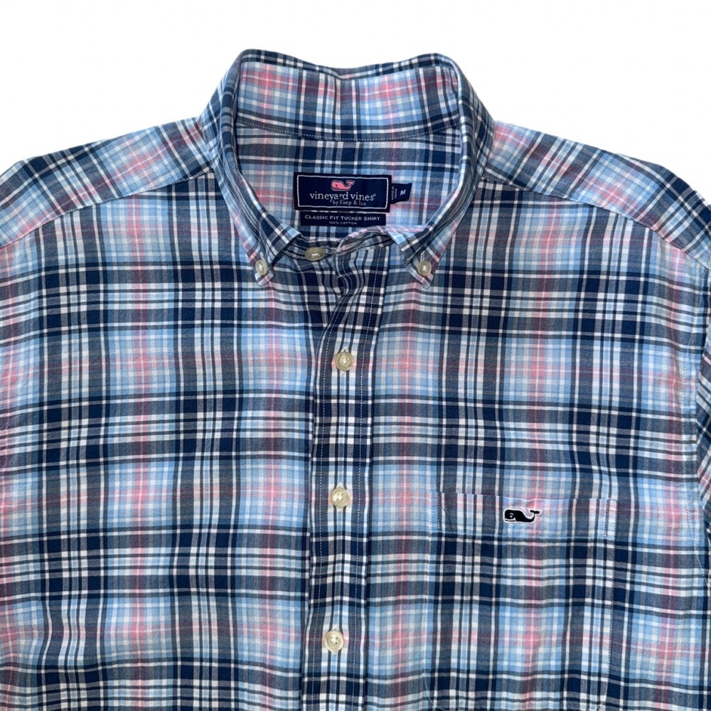 Vineyard Vines Tucker Shirt Classic Fit Plaid Short Sleeve Button Down (M)